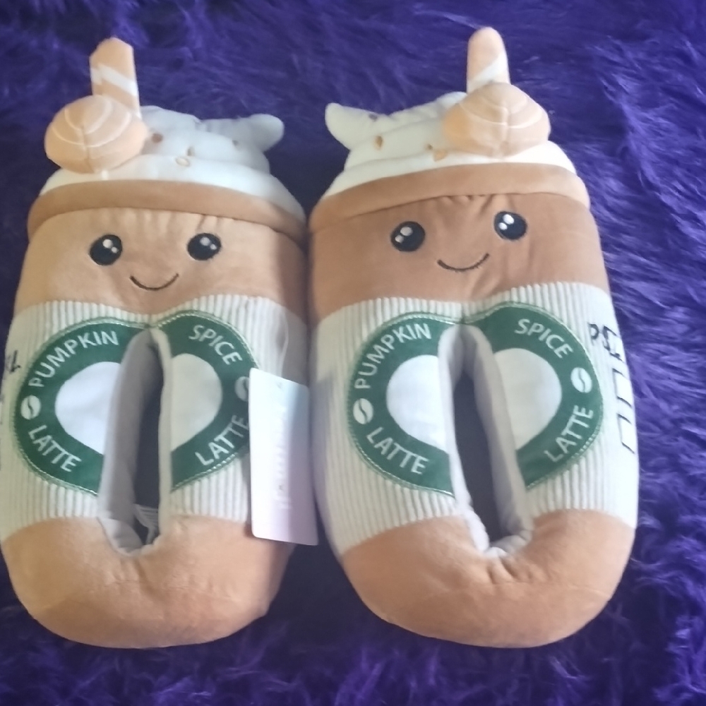 Cozy Pumpkin Spice Latte Slippers for Women